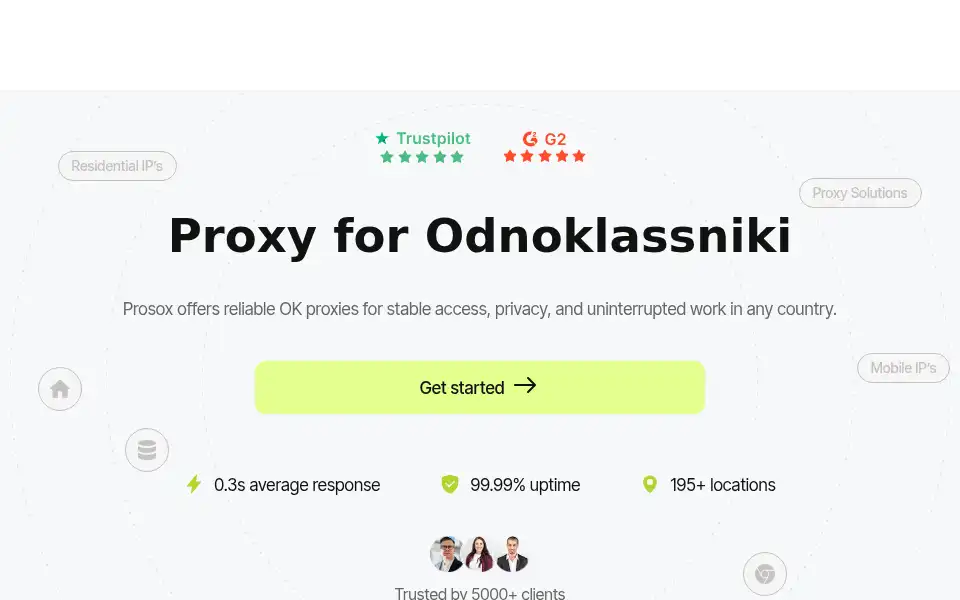 Screenshot of prosox.io
