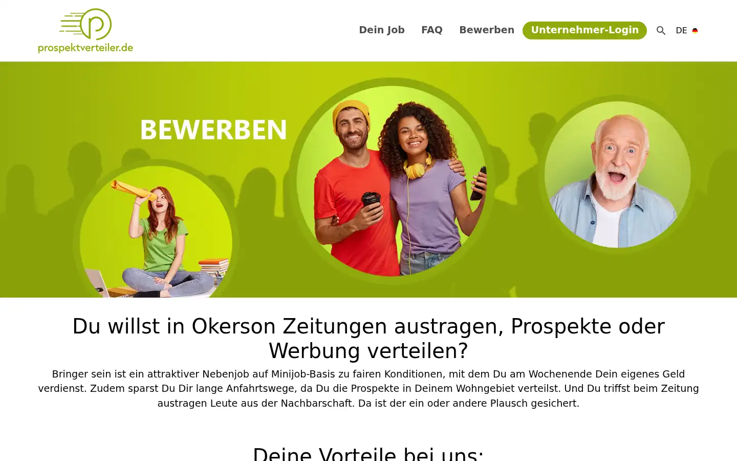 Screenshot of prospektverteiler.de