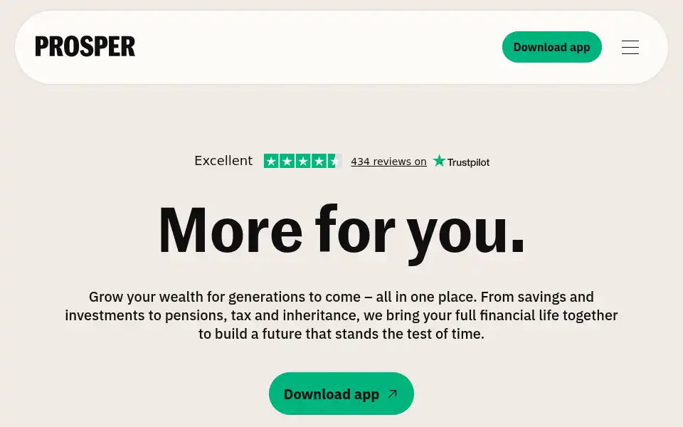 Screenshot of prosper.co.uk