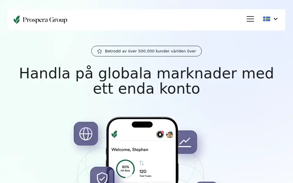 Screenshot of prosperagroup.se