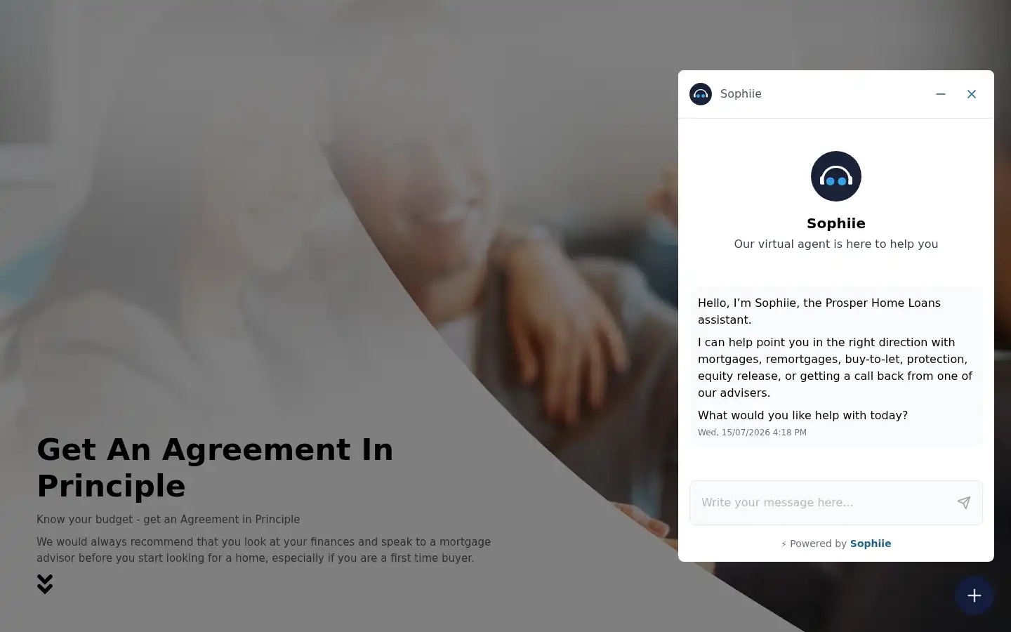 Screenshot of prosperhomeloans.co.uk