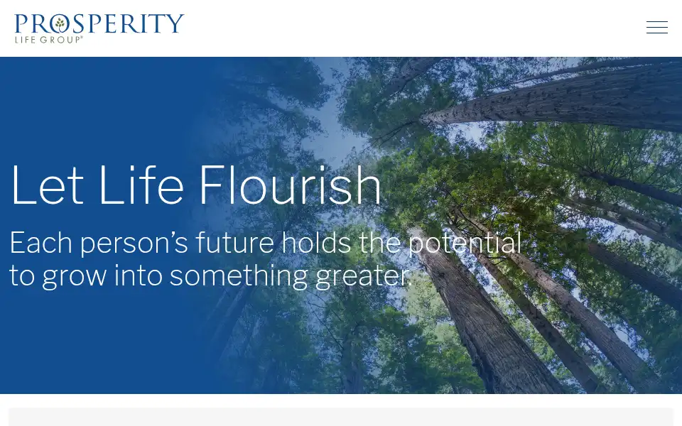 Screenshot of prosperitylife.com
