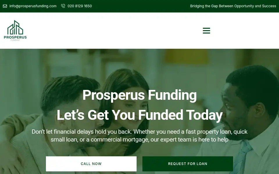 Screenshot of prosperusfunding.com