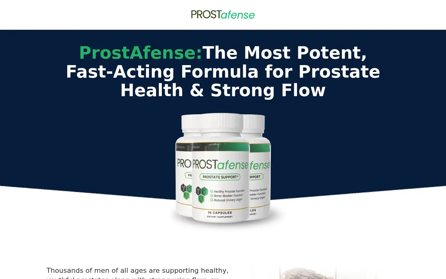 Screenshot of prostafense.com
