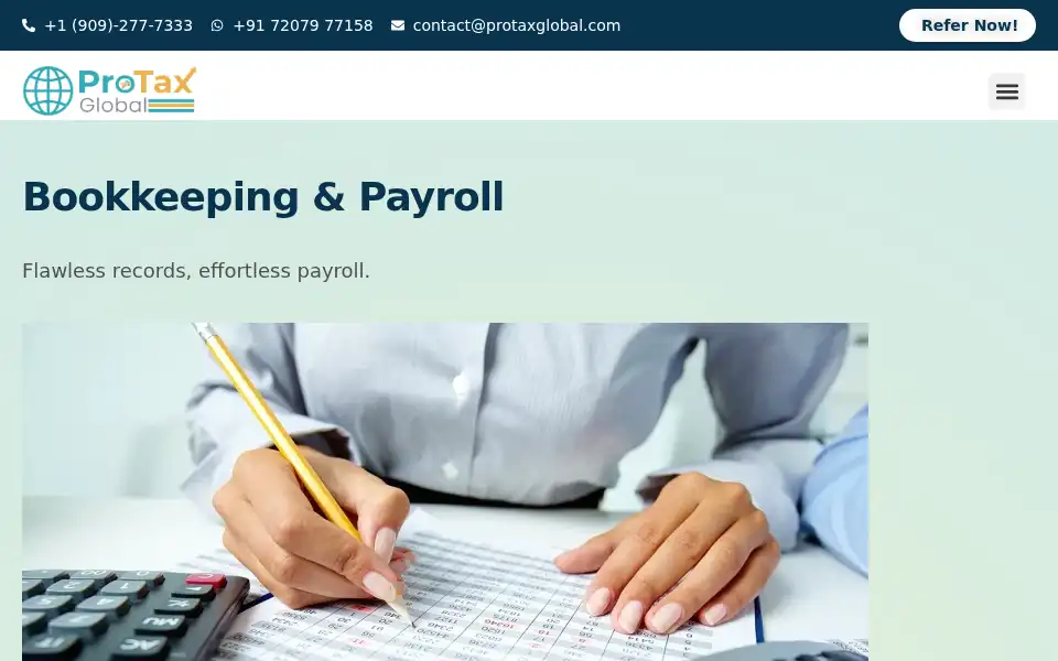 Screenshot of protaxglobal.com