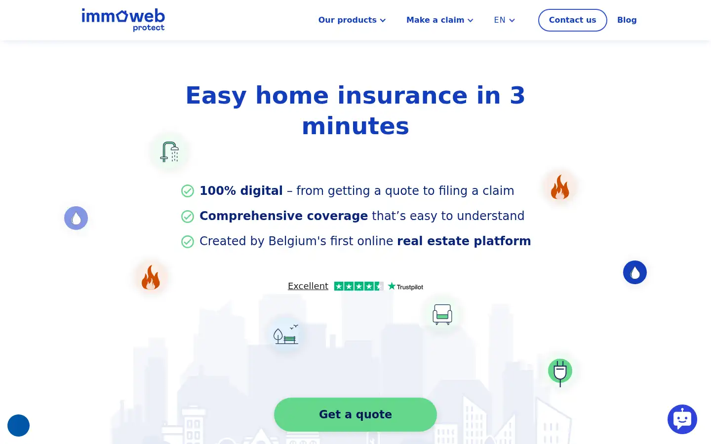 Screenshot of protect.immoweb.be