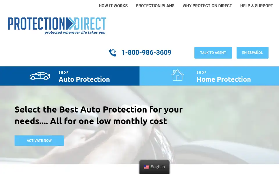 Screenshot of protectiondirect.com