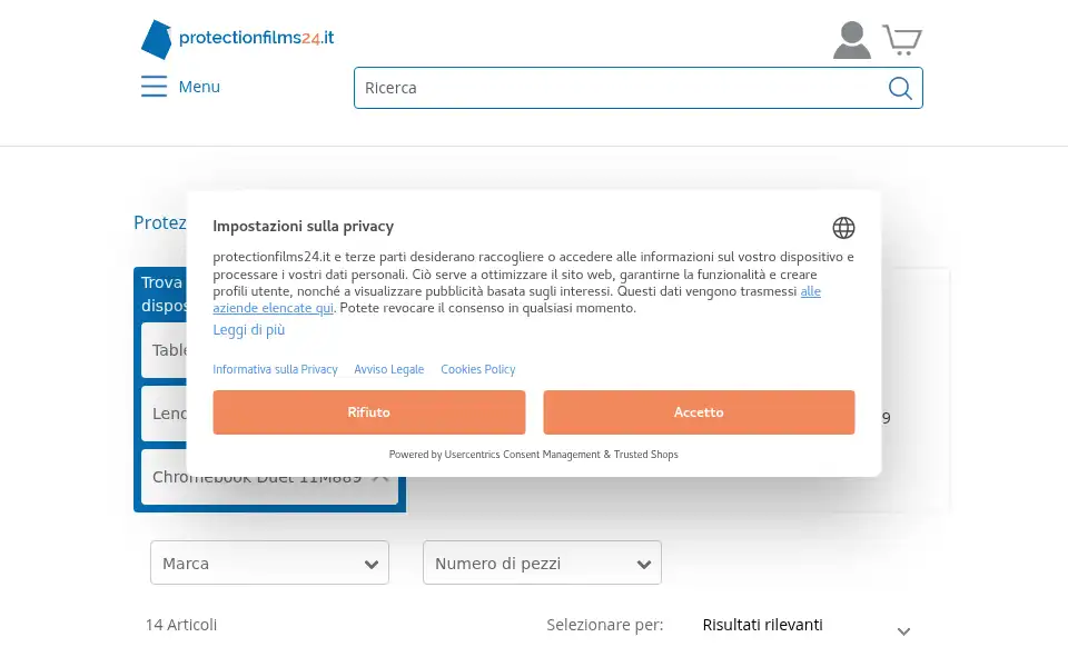 Screenshot of protectionfilms24.it