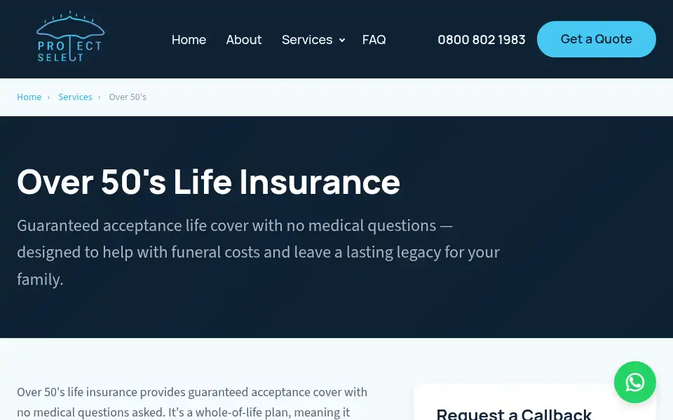 Screenshot of protectselect.co.uk