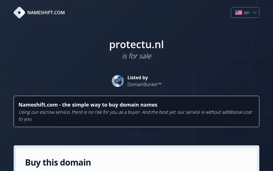 Screenshot of protectu.nl
