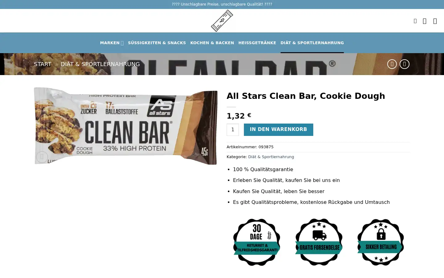 Screenshot of proteinbarsale.com