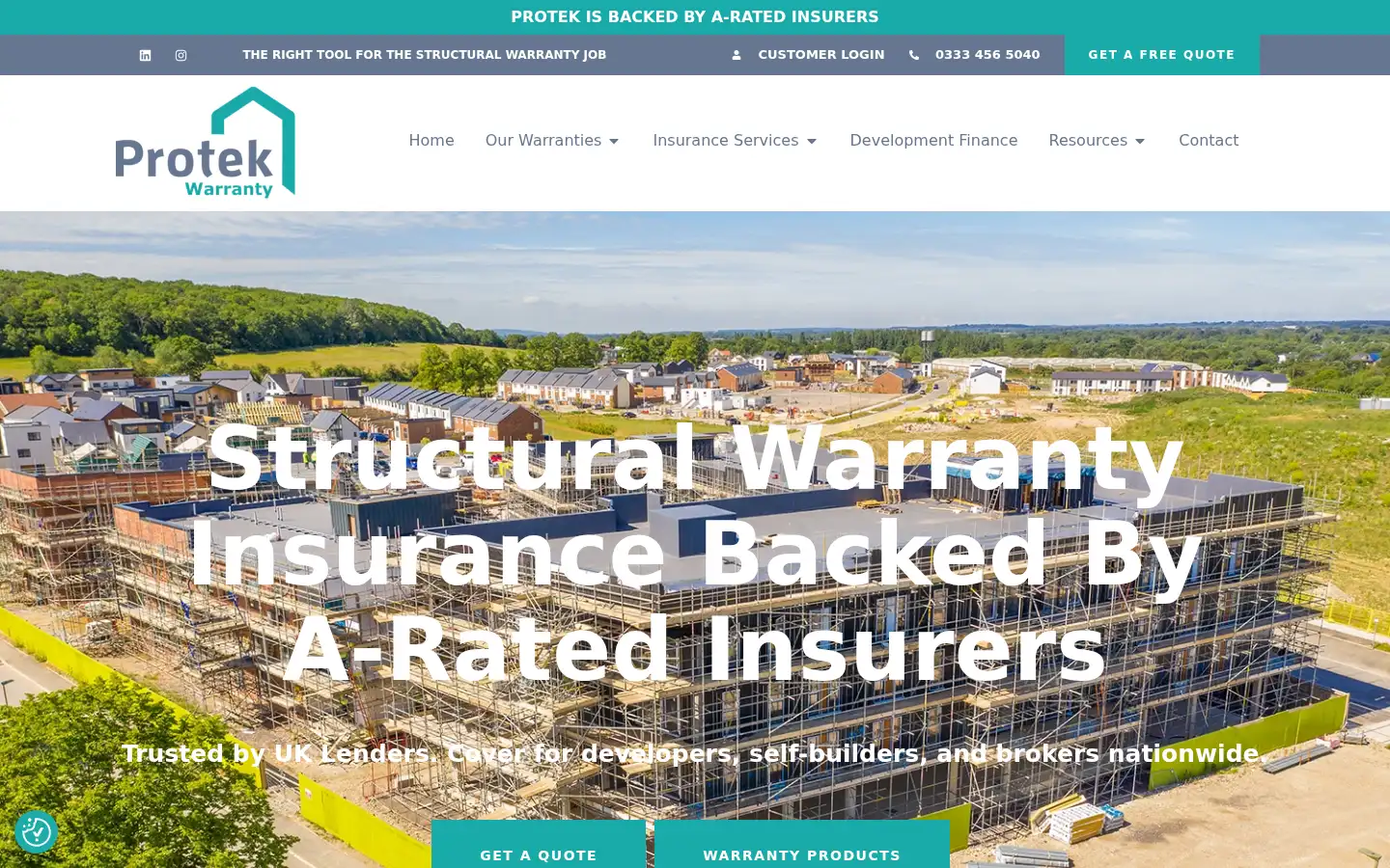Screenshot of protekwarranty.co.uk