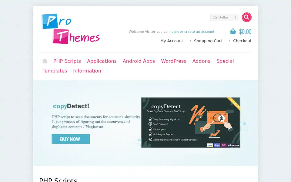 Screenshot of prothemes.biz