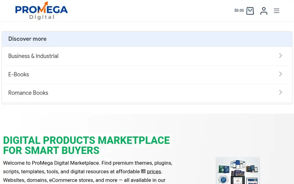 Screenshot of protidinmegashop.com
