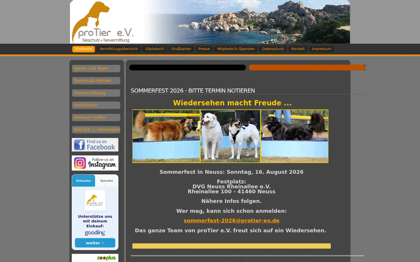 Screenshot of protier-ev.de