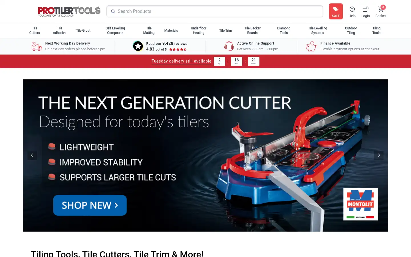 Screenshot of protilertools.co.uk