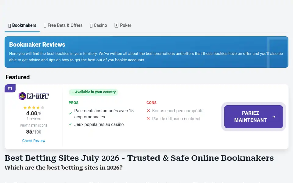 Screenshot of protipster.com