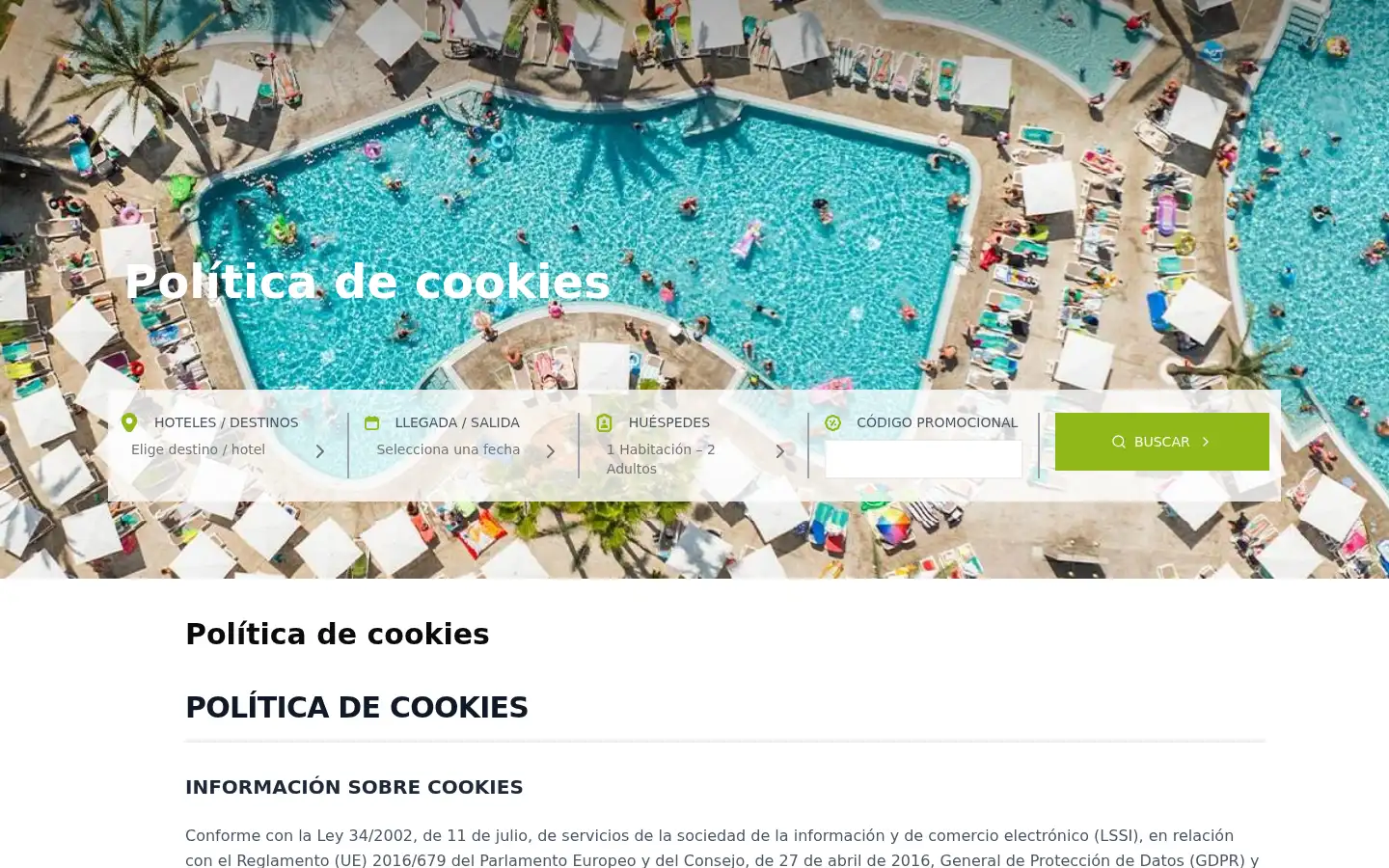 Screenshot of protur-hotels.com