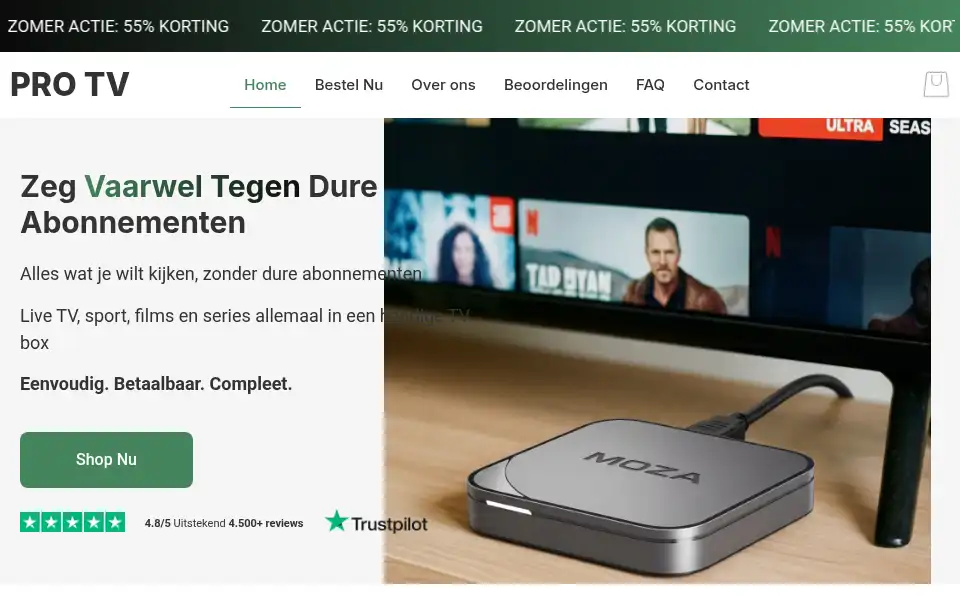 Screenshot of protvkastje.com
