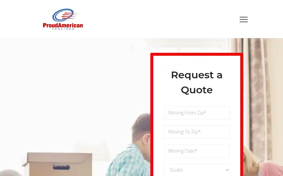 Screenshot of proudamericanvanlines.com