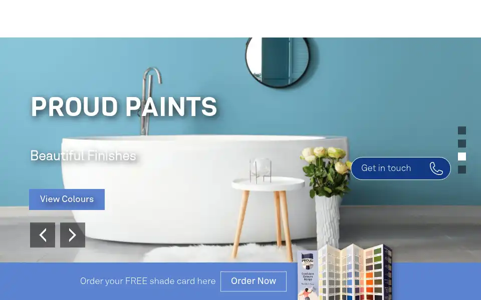 Screenshot of proudpaints.com