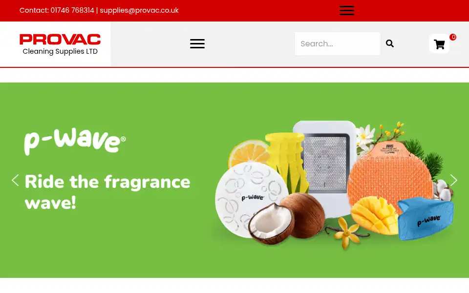 Screenshot of provac.co.uk