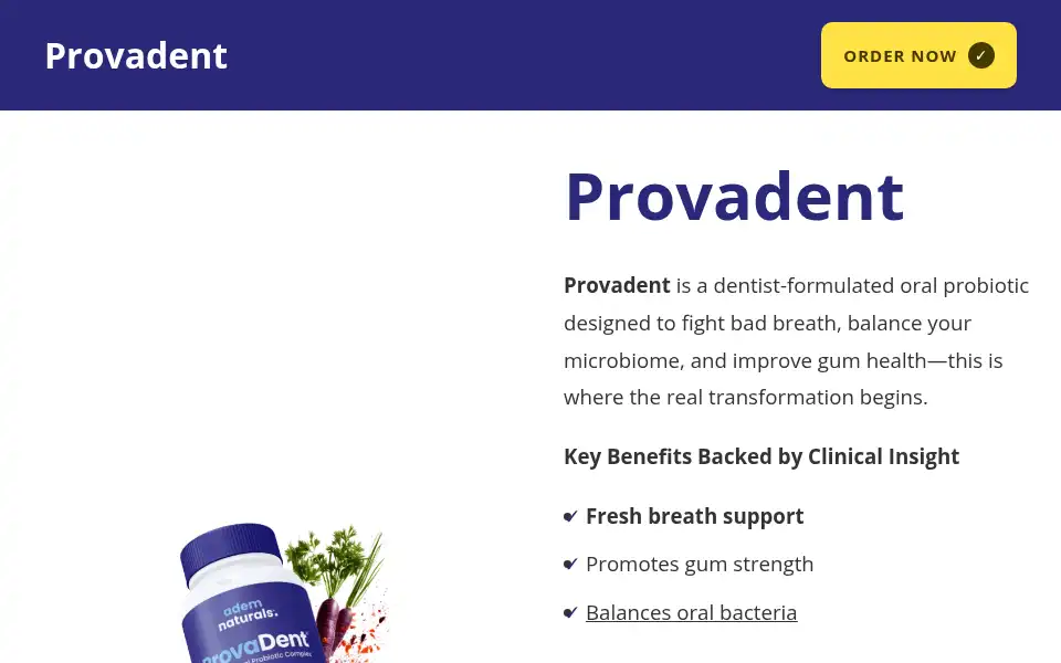 Screenshot of provadentofficial.com