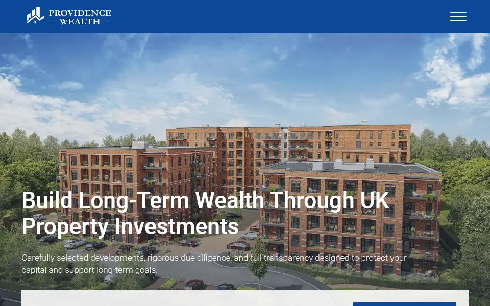 Screenshot of providencewealth.co.uk
