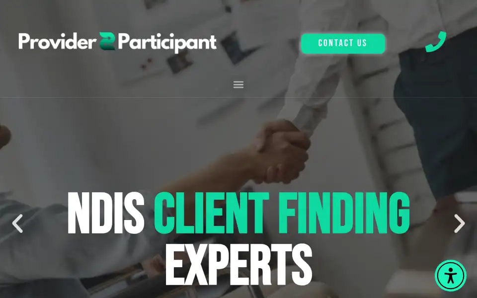 Screenshot of provider2participant.com.au