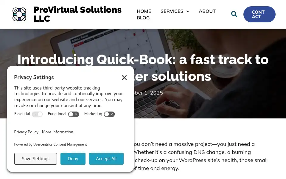 Screenshot of provirtualsolutions.com