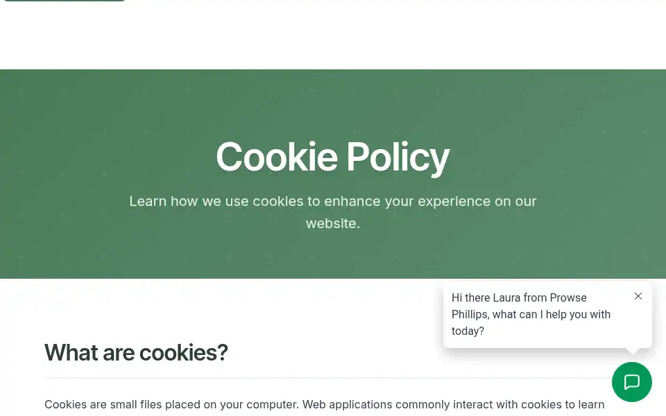 Screenshot of prowsephillips.co.uk