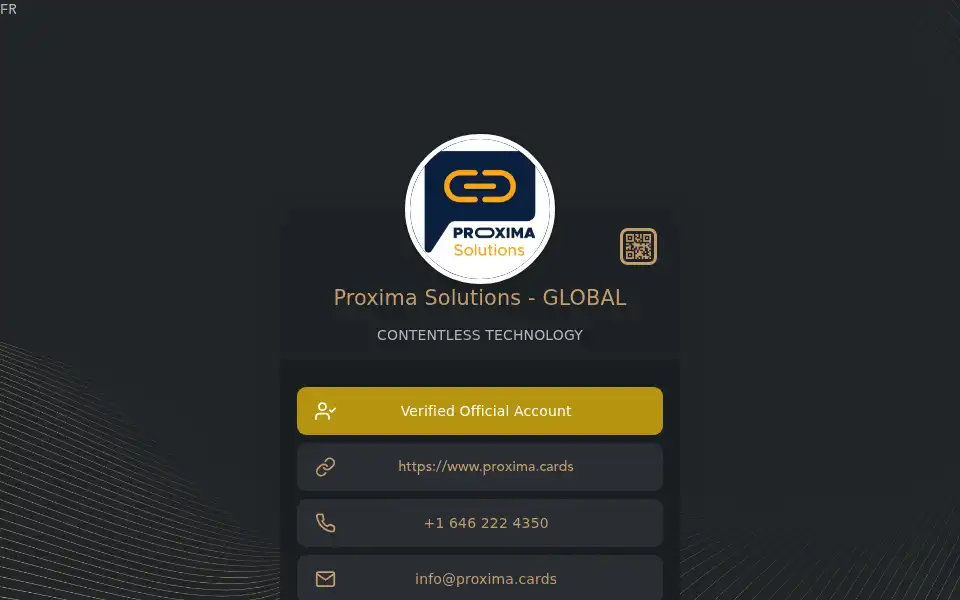 Screenshot of proxima.cards