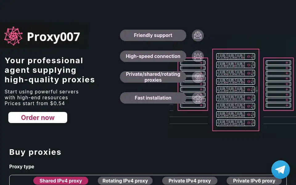 Screenshot of proxy007.com