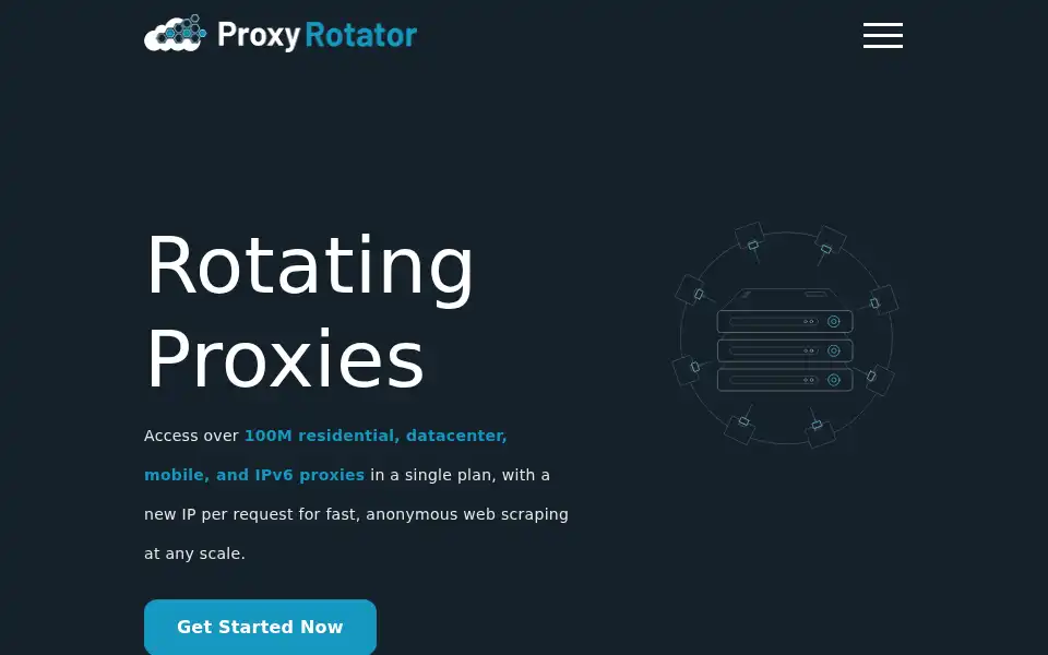 Screenshot of proxyrotator.com