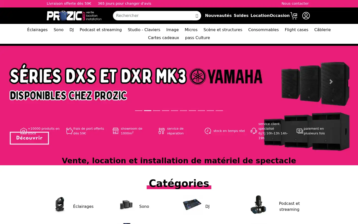 Screenshot of prozic.com