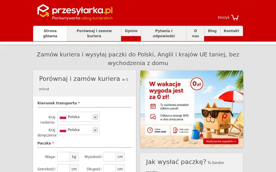 Screenshot of przesylarka.pl