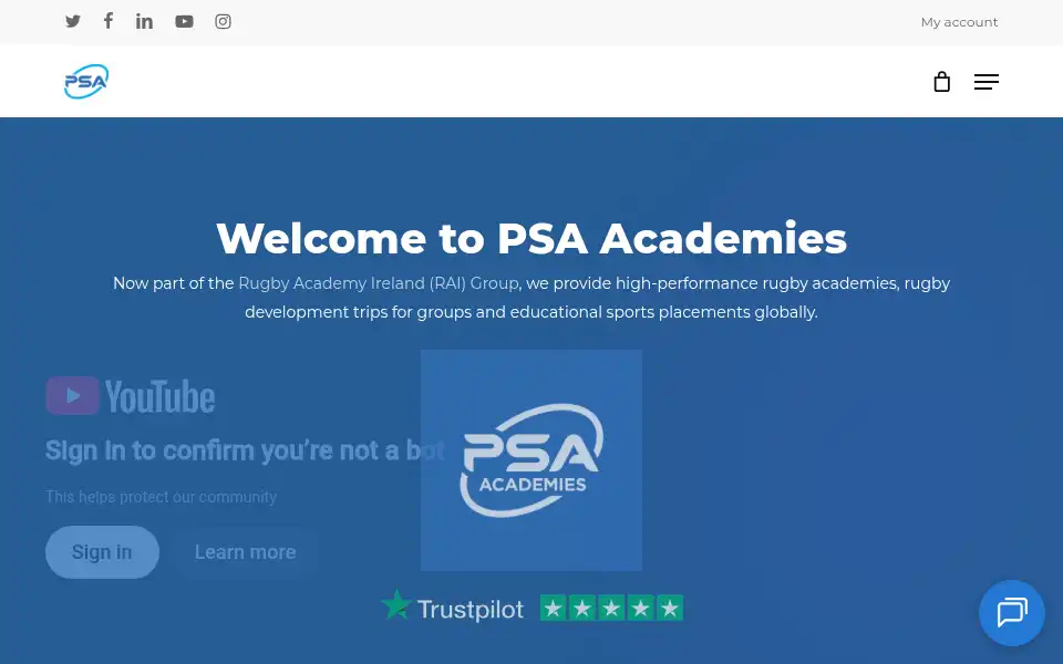 Screenshot of psaacademies.com
