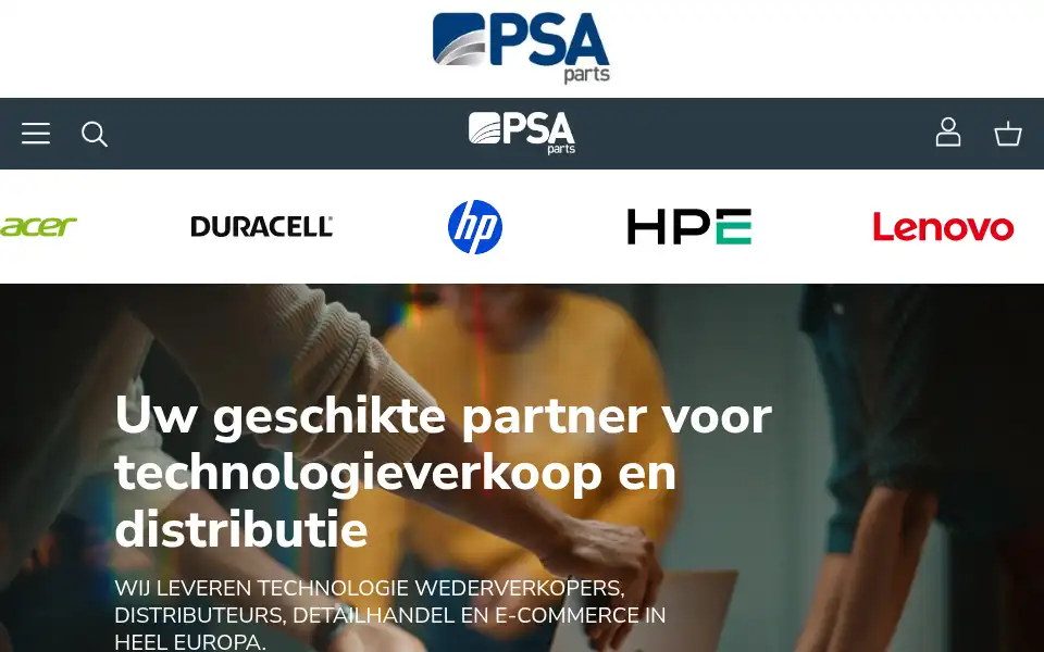 Screenshot of psaparts.nl