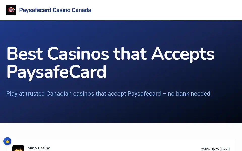 Screenshot of pscardcasinoca.co