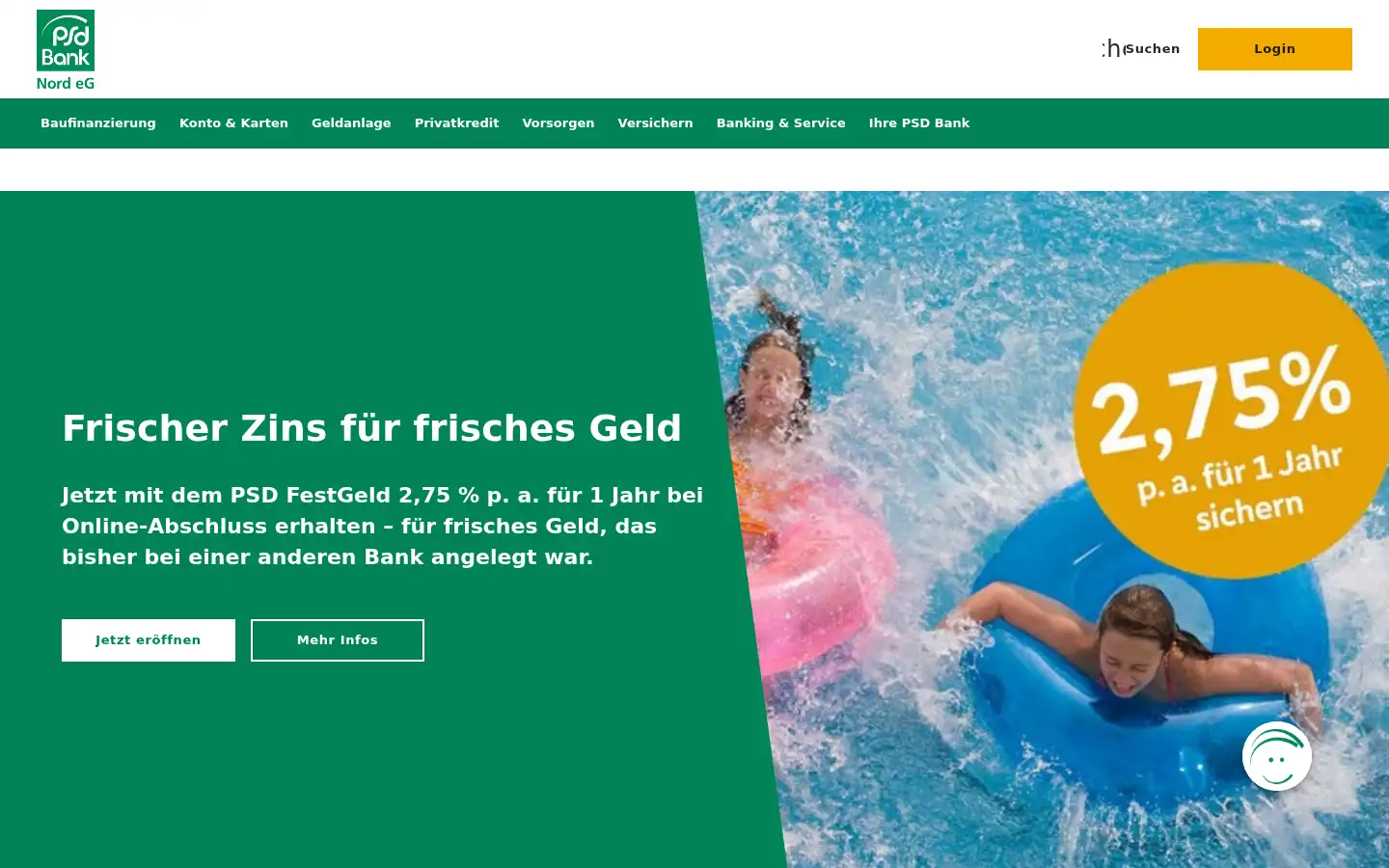 Screenshot of psd-nord.de