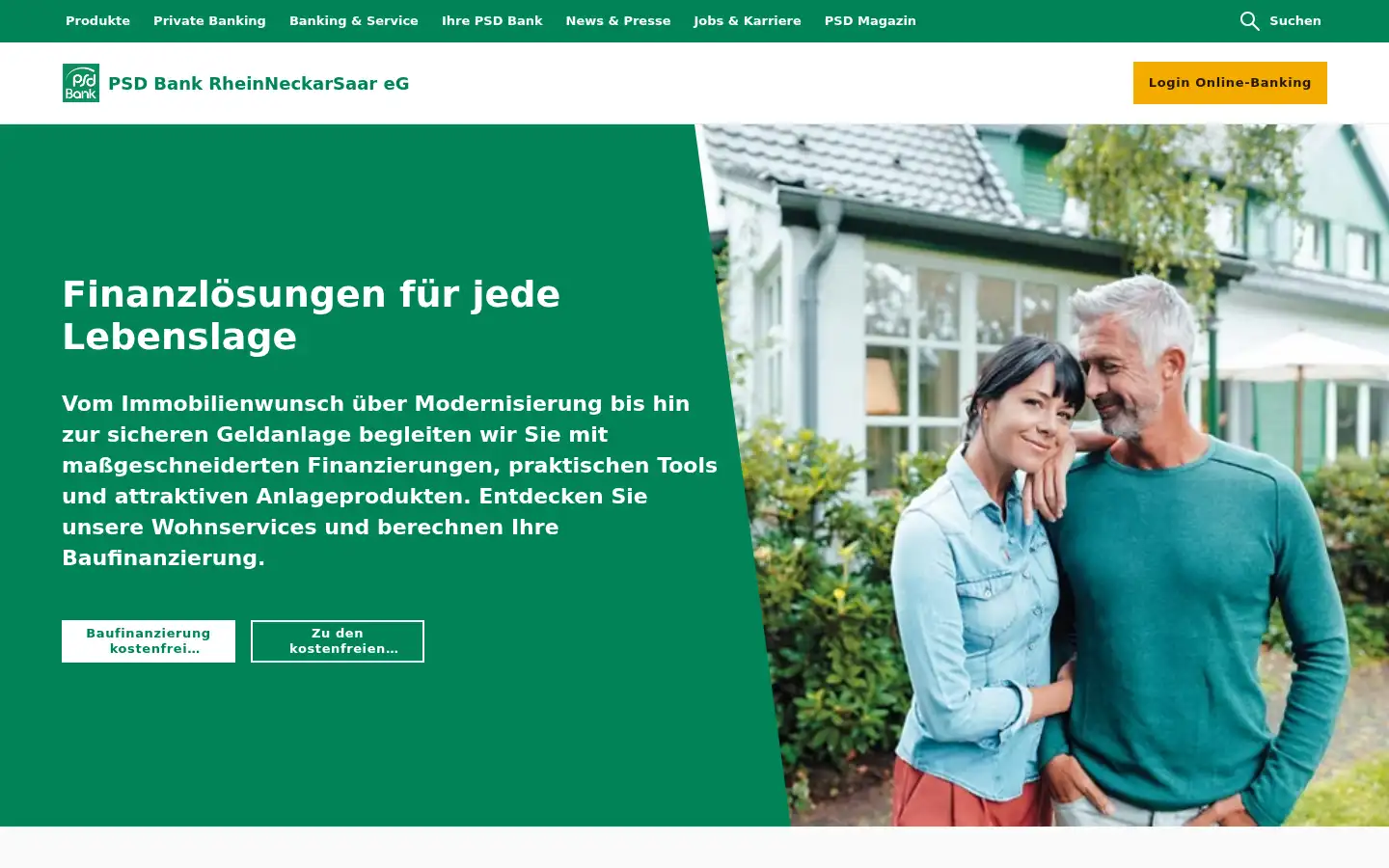 Screenshot of psd-rheinneckarsaar.de