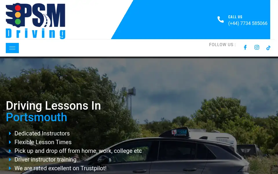 Screenshot of psm-driving.co.uk