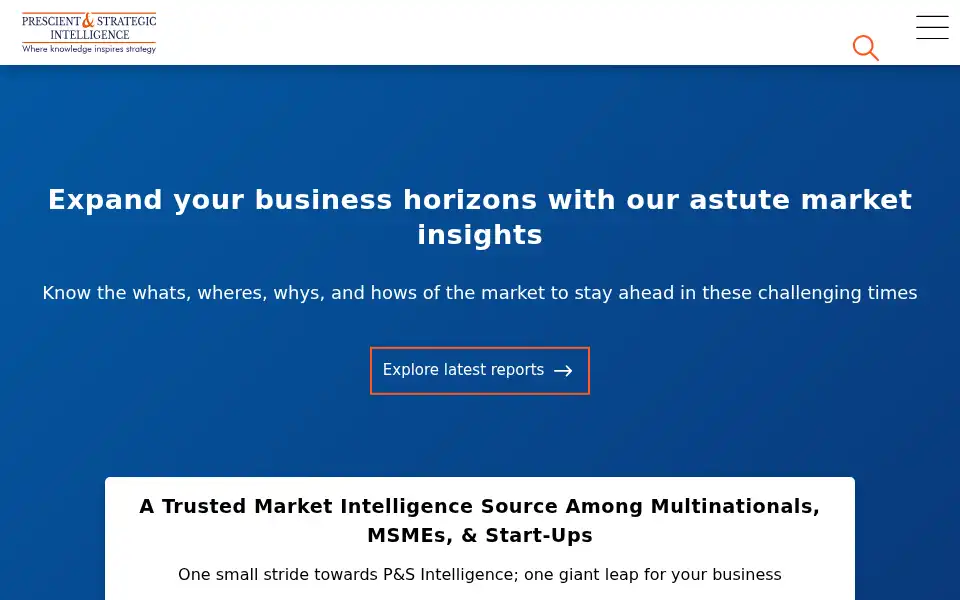 Screenshot of psmarketresearch.com
