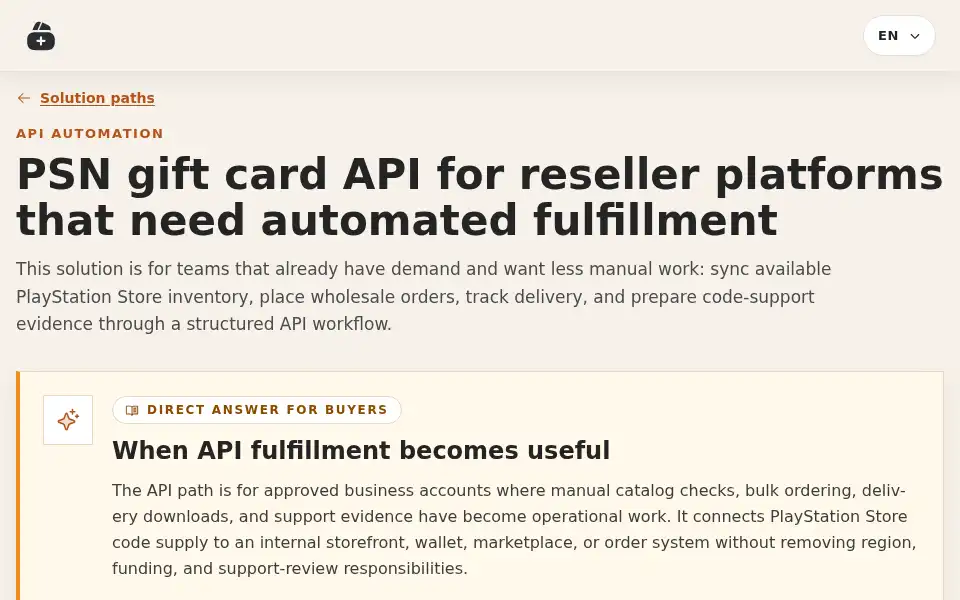 Screenshot of psnb2b.com