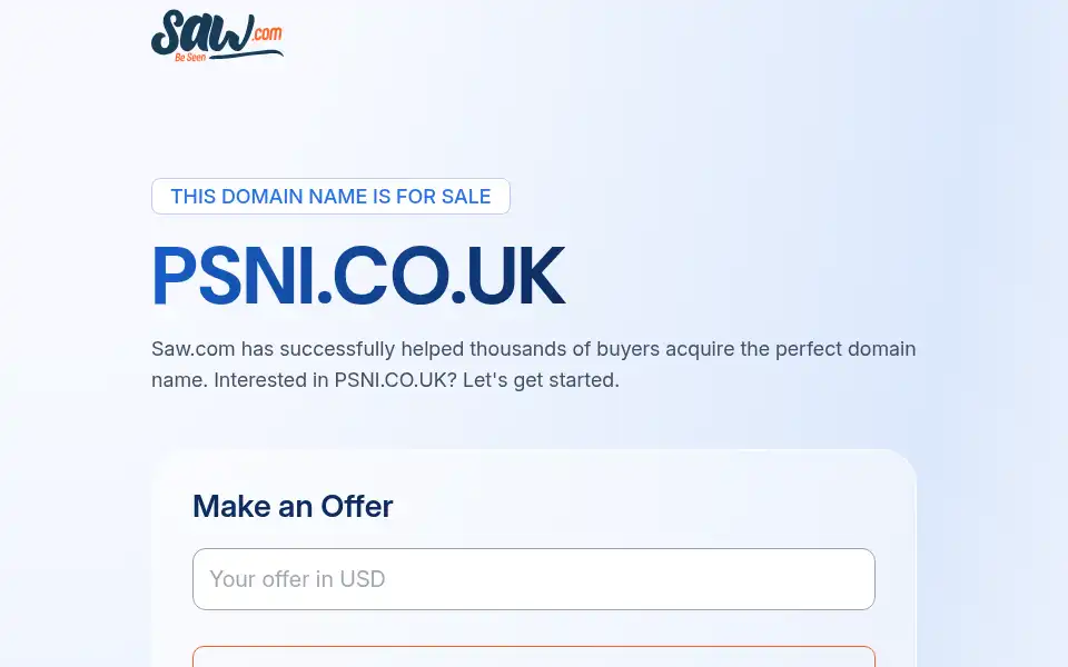 Screenshot of psni.co.uk