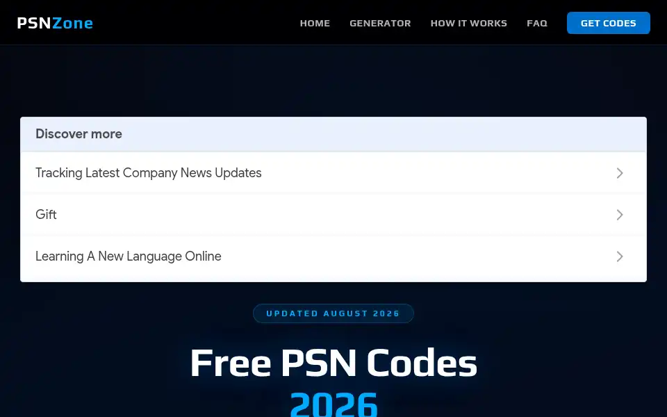 Screenshot of psnzone.net