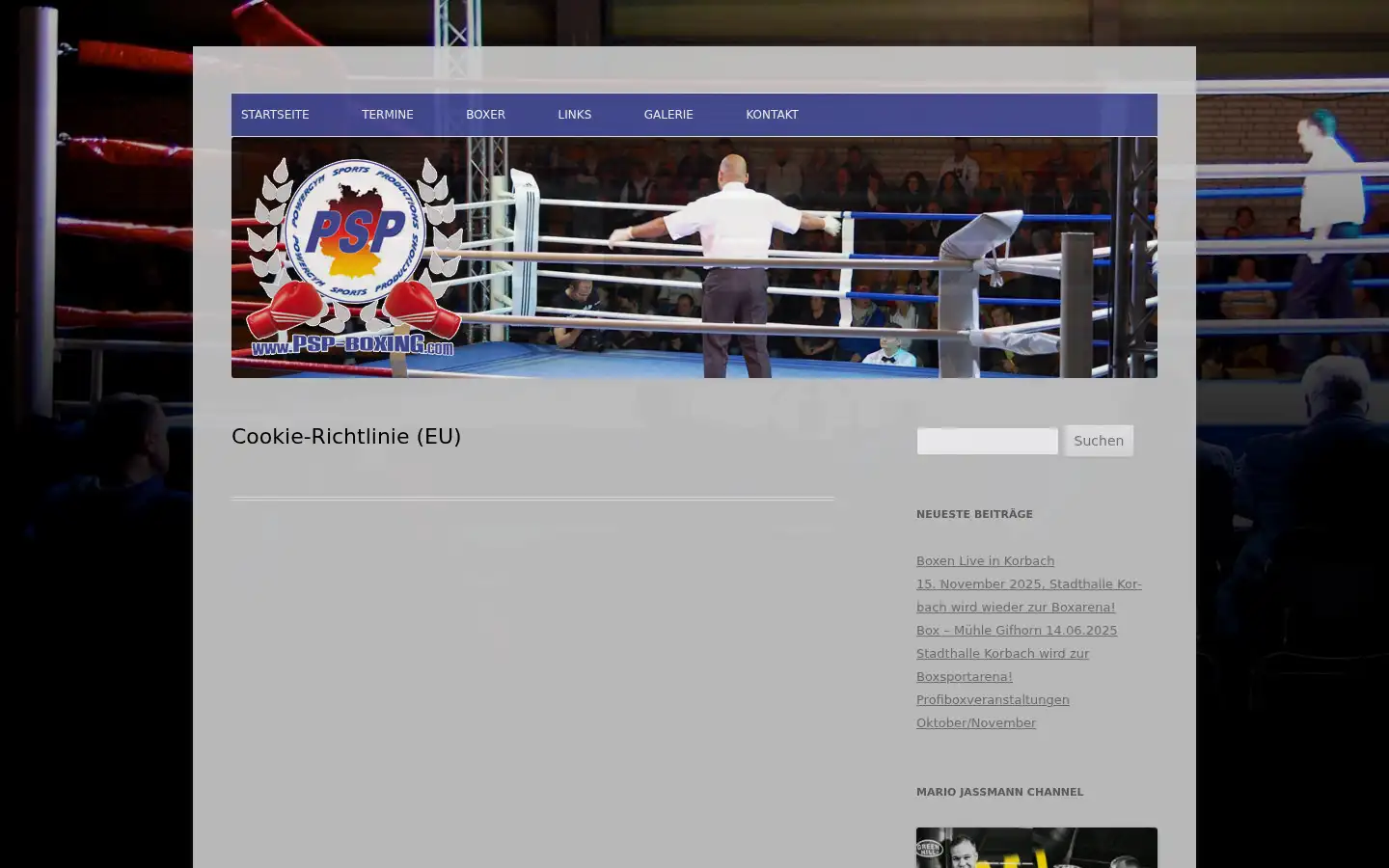 Screenshot of psp-boxing.com
