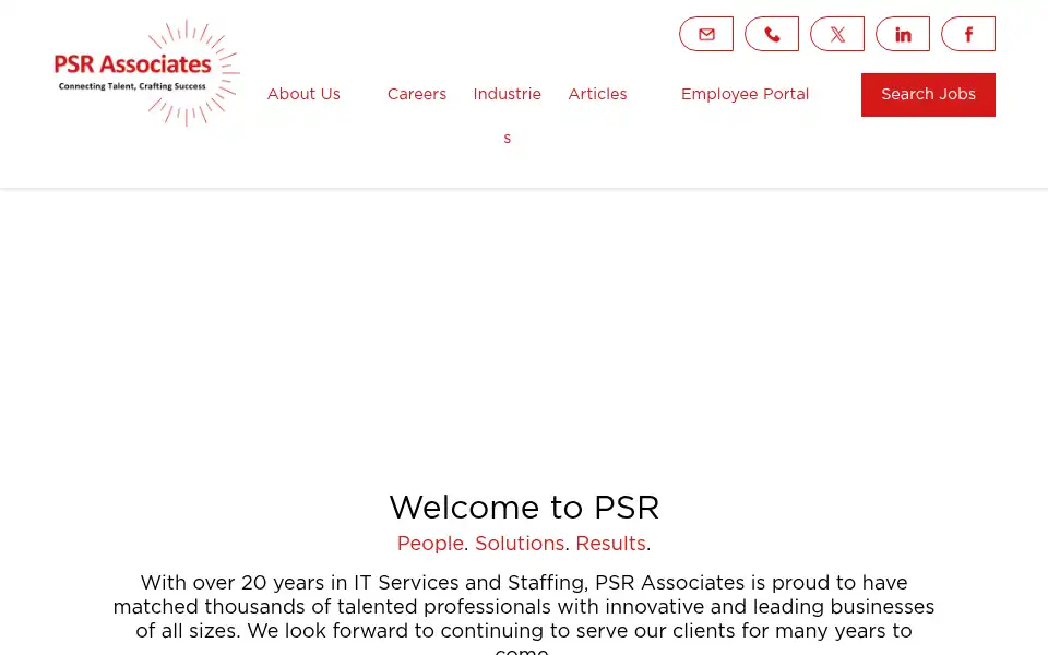 Screenshot of psrassociates.com