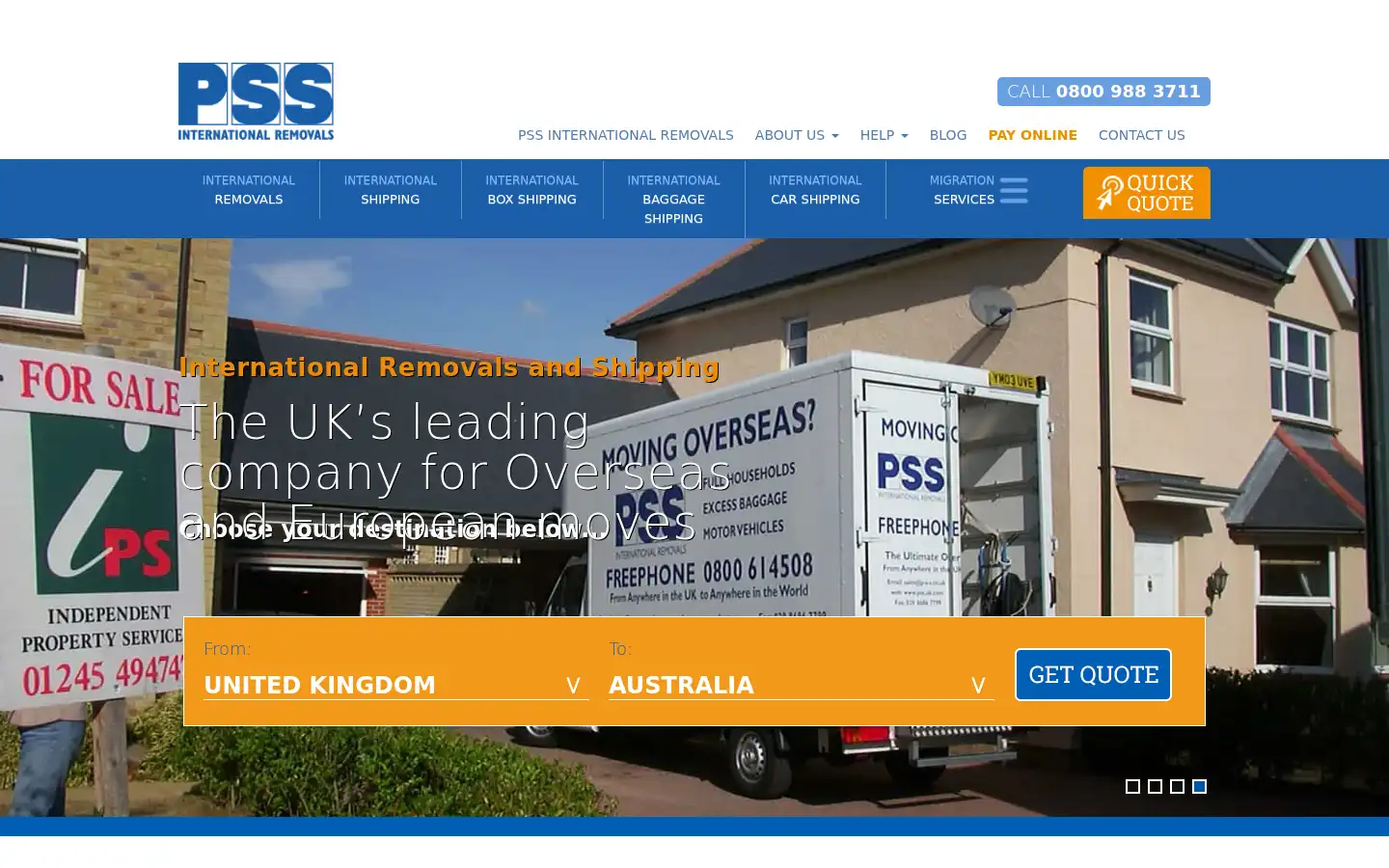 Screenshot of pssremovals.com