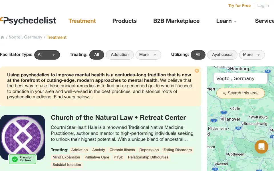Screenshot of psychedelist.com